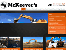 Tablet Screenshot of mckeeverexcavating.com